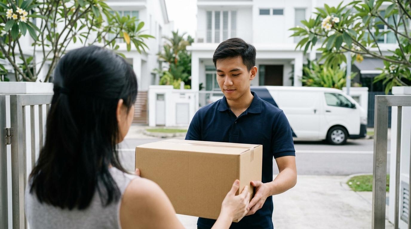 BoxPls driver delivering parcels with proof of delivery