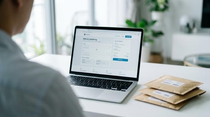 Customer booking a delivery online