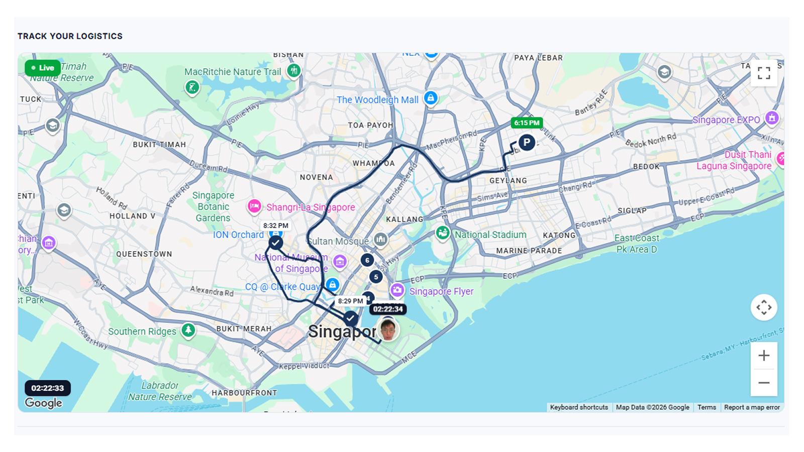 Live tracking